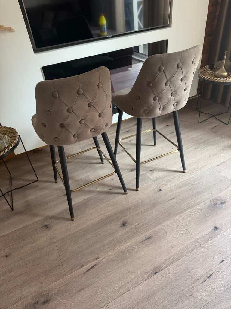 4x Luxe Richmond Interiors barkrukken 4 stuks, Huis en Inrichting, Barkrukken, Ophalen, Met voetsteun, 60 tot 90 cm, Zo goed als nieuw