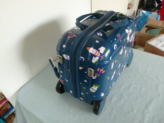  Blauwe  Kindertrolley  koffer Space 41 x 22 x 23 cm - Nieuw, Wieltjes, Hard kunststof, Nieuw, Minder dan 50 cm
