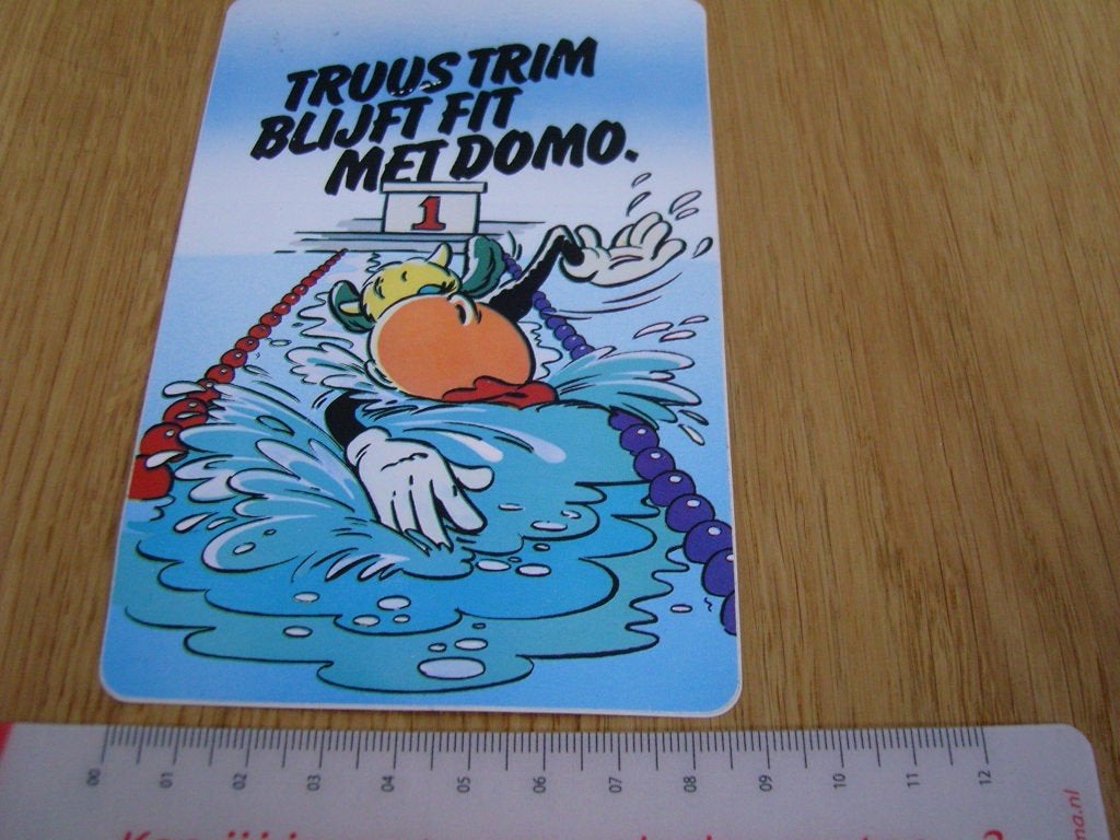 sticker Truus Trim blijft fit met DOMO   strip koe, Verzamelen, Ophalen, Zo goed als nieuw