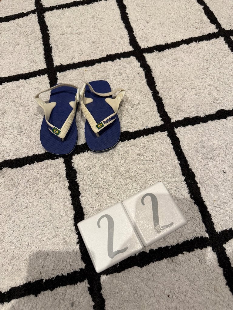 Nieuw blauw peuter Havaianas baby brasil logo II 22 flipflop, Jongen of Meisje, Overige typen, Nieuw, Ophalen of Verzenden