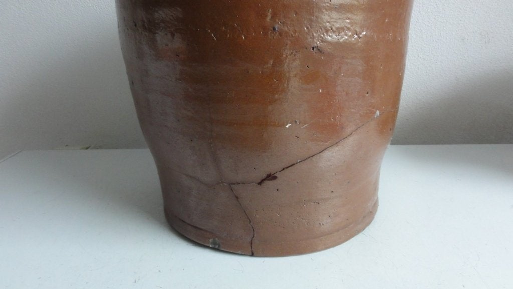 Pekelpot, inlegpot, inmaakpot, keramiek bruin, antiek, Ophalen of Verzenden
