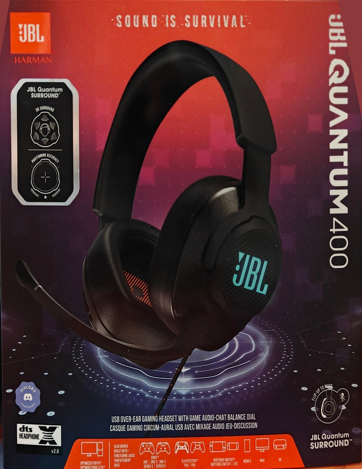 JBL Quantum 350 Wireless Gaming Headset - Nieuw in doos, Gaming, Surround, JBL, Nieuw
