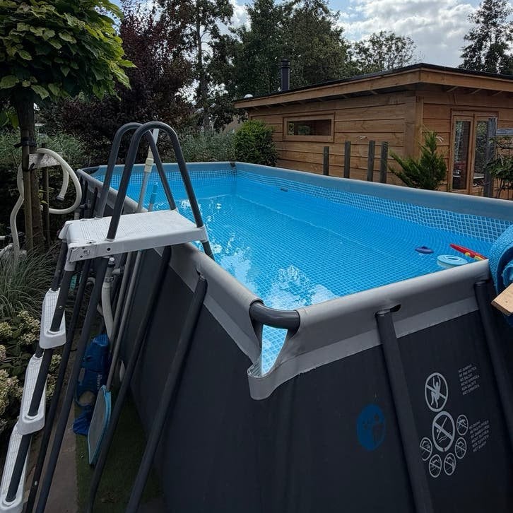 Intex XTR Frame Zwembad 549x274x132 met zandfilterpomp, Tuin en Terras, Gebruikt, 200 tot 300 cm, Rechthoekig, Ophalen
