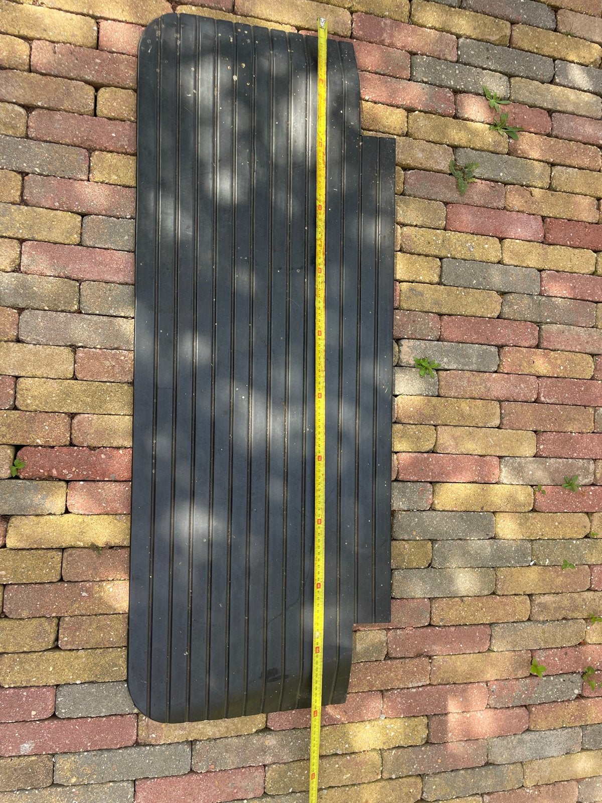 Rubberen drempelhulp / oprijplaat (110x40x5cm), Auto diversen, Automatten, Gebruikt, Ophalen