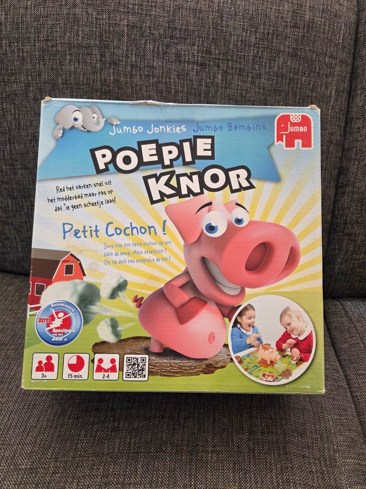 Jumbo Poepie Knor Bordspel - Leuk familiespel, Een of twee spelers, Ophalen of Verzenden, Gebruikt, Jumbo