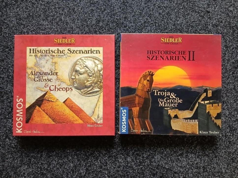 Catan Historische Szenarien I en II bordspellen, Drie of vier spelers, Ophalen of Verzenden, Gebruikt, Kosmos