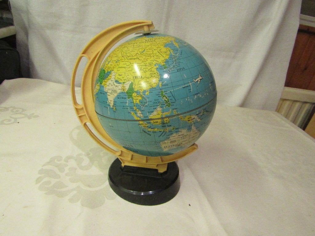vintage wereldbol, Huis en Inrichting, Ophalen of Verzenden, Zo goed als nieuw, Antieke wereldbol