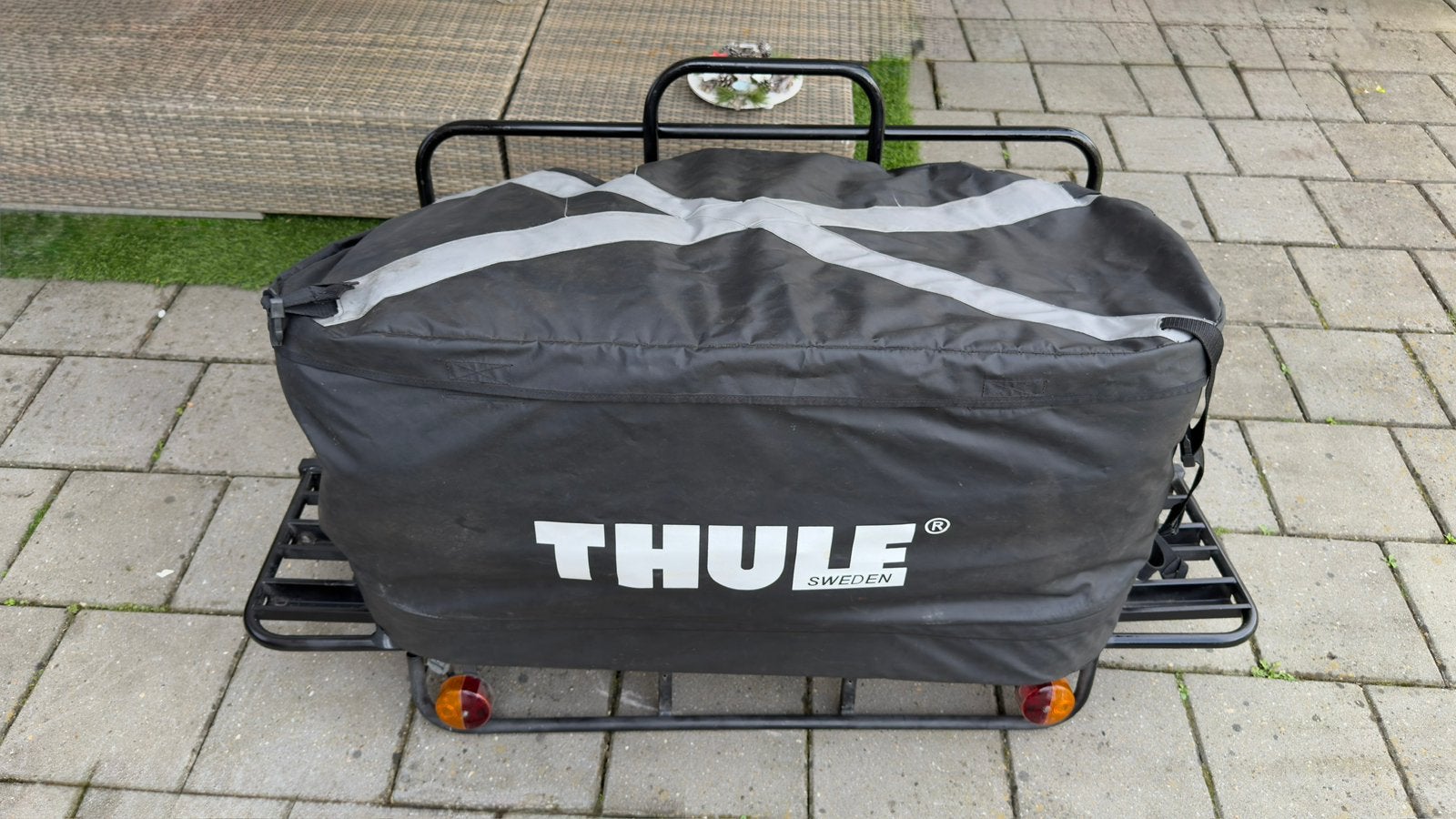 Thule EasyBag + Fietsendrager Arcos Onto trekhaakbox Box, Ophalen, Gebruikt