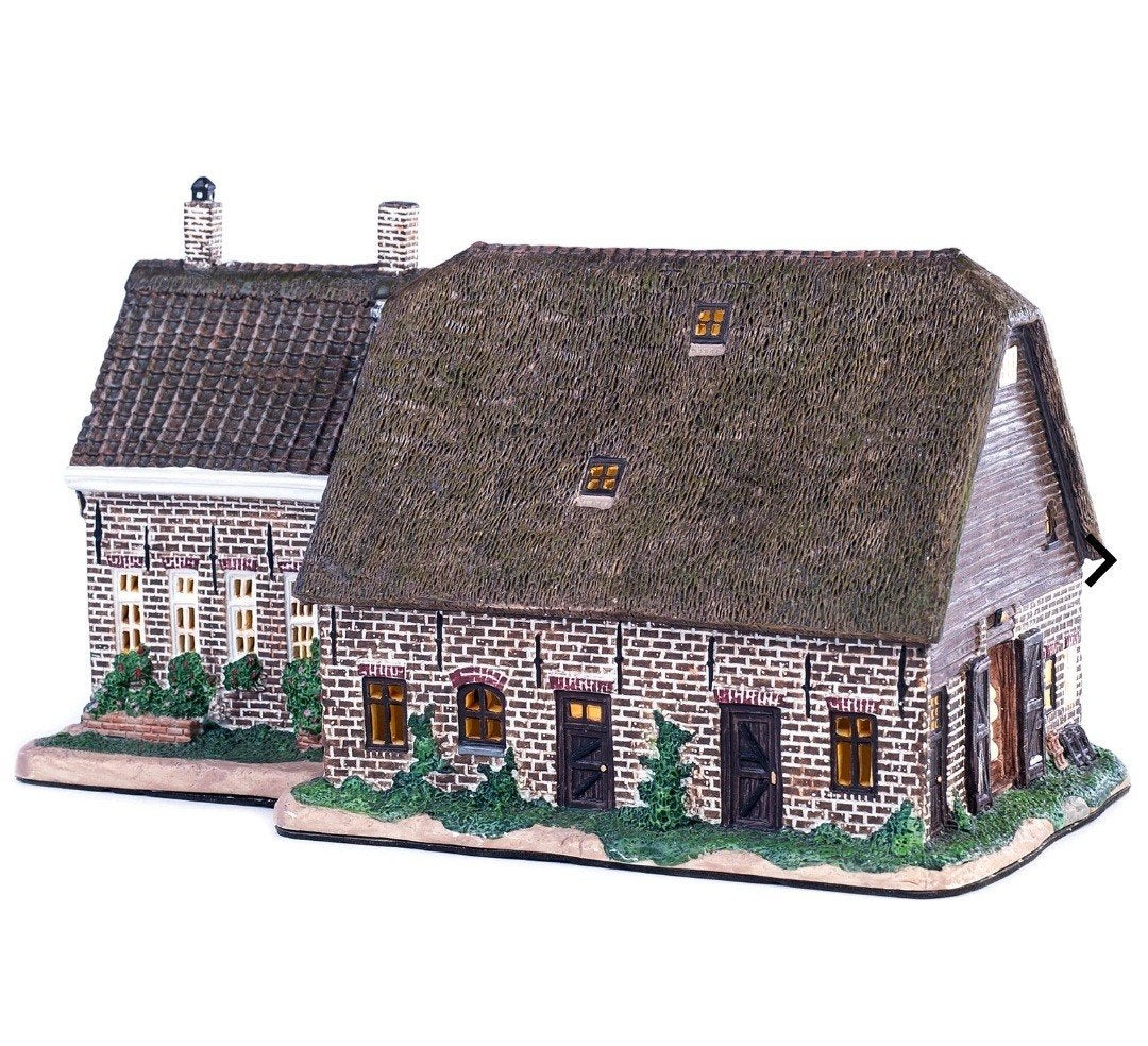 Kerst huis -  boerderij met led verlichting, Ophalen of Verzenden, Zo goed als nieuw