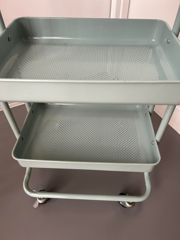 Roltafel of keukentrolly lichtgroen/turquoise, Ophalen, Zo goed als nieuw