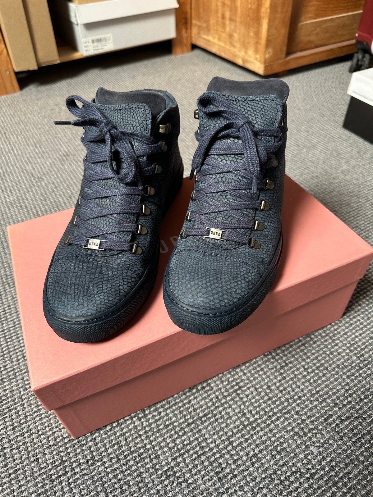 Nubikk Julia Mid Lizard sneakers maat 39, Blauw, Ophalen of Verzenden, Sneakers of Gympen, Zo goed als nieuw