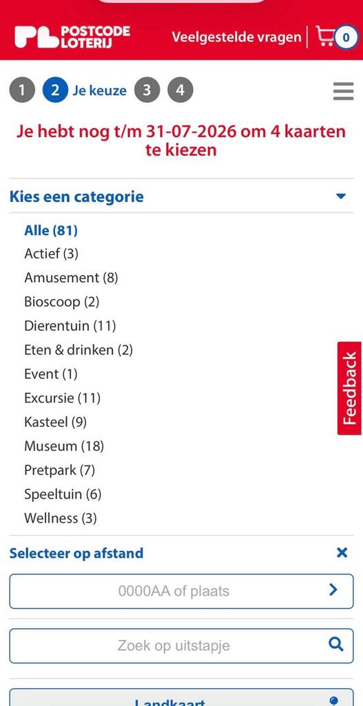 Uitstapje voor 4 personen postcode loterij, Drie personen of meer, Cadeaubon
