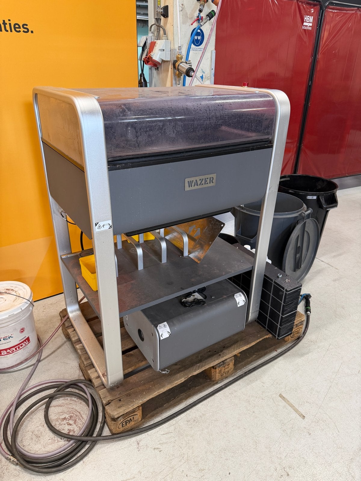 WAZER Desktop waterjet + stand, 4 bedden, pallet grit, Ophalen of Verzenden
