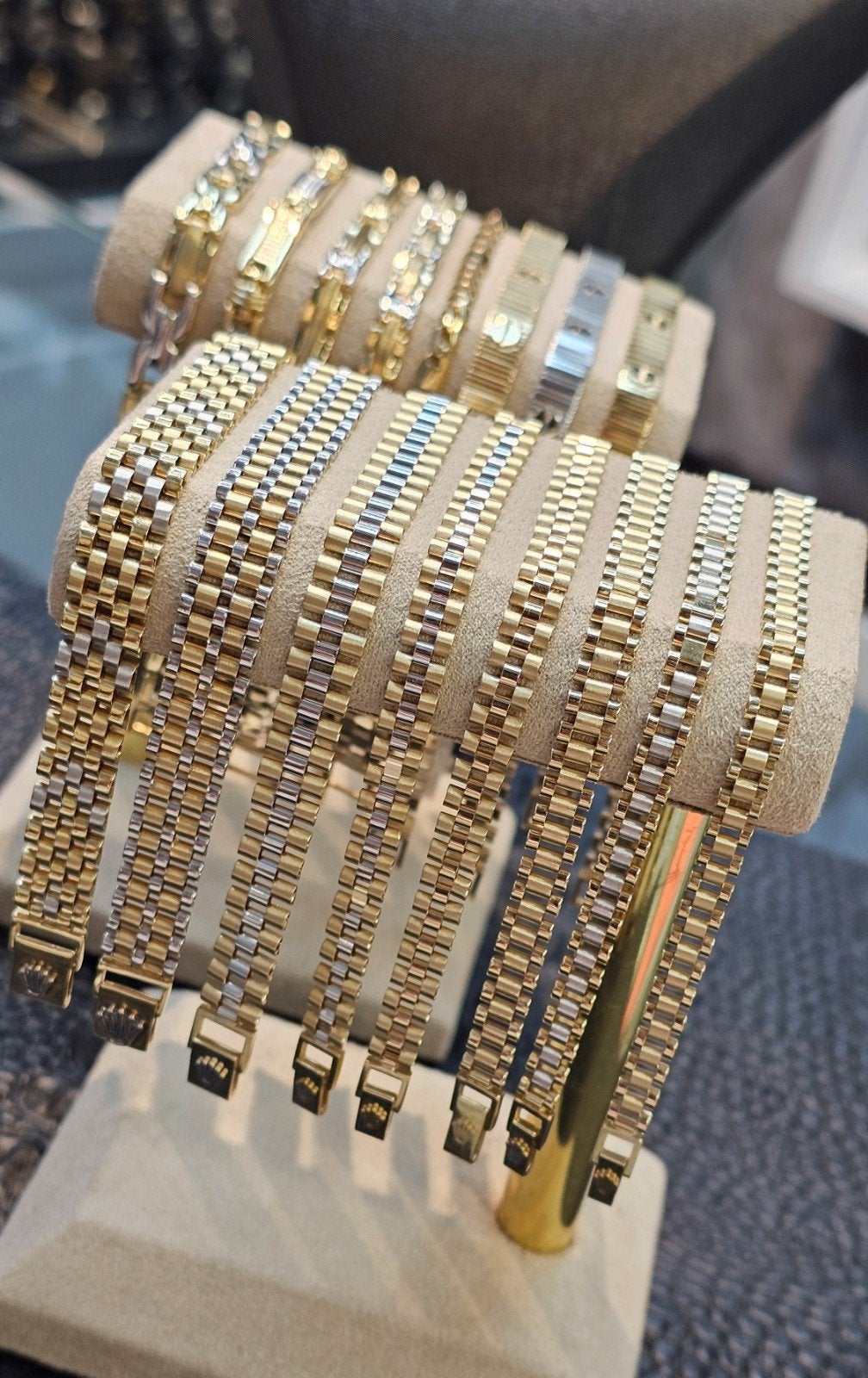 Prachtige heren 14k gouden rolex model armbanden, Ophalen of Verzenden, Nieuw, Goud, Goud