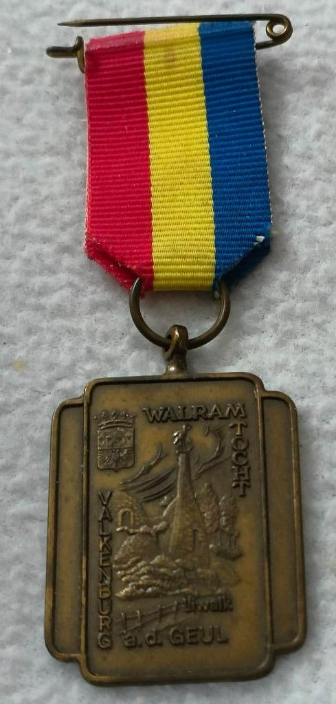 Wandelmedaille Valkenburg a/d Geul  Walramtocht, Postzegels en Munten, Penningen en Medailles, Ophalen of Verzenden, Overige materialen