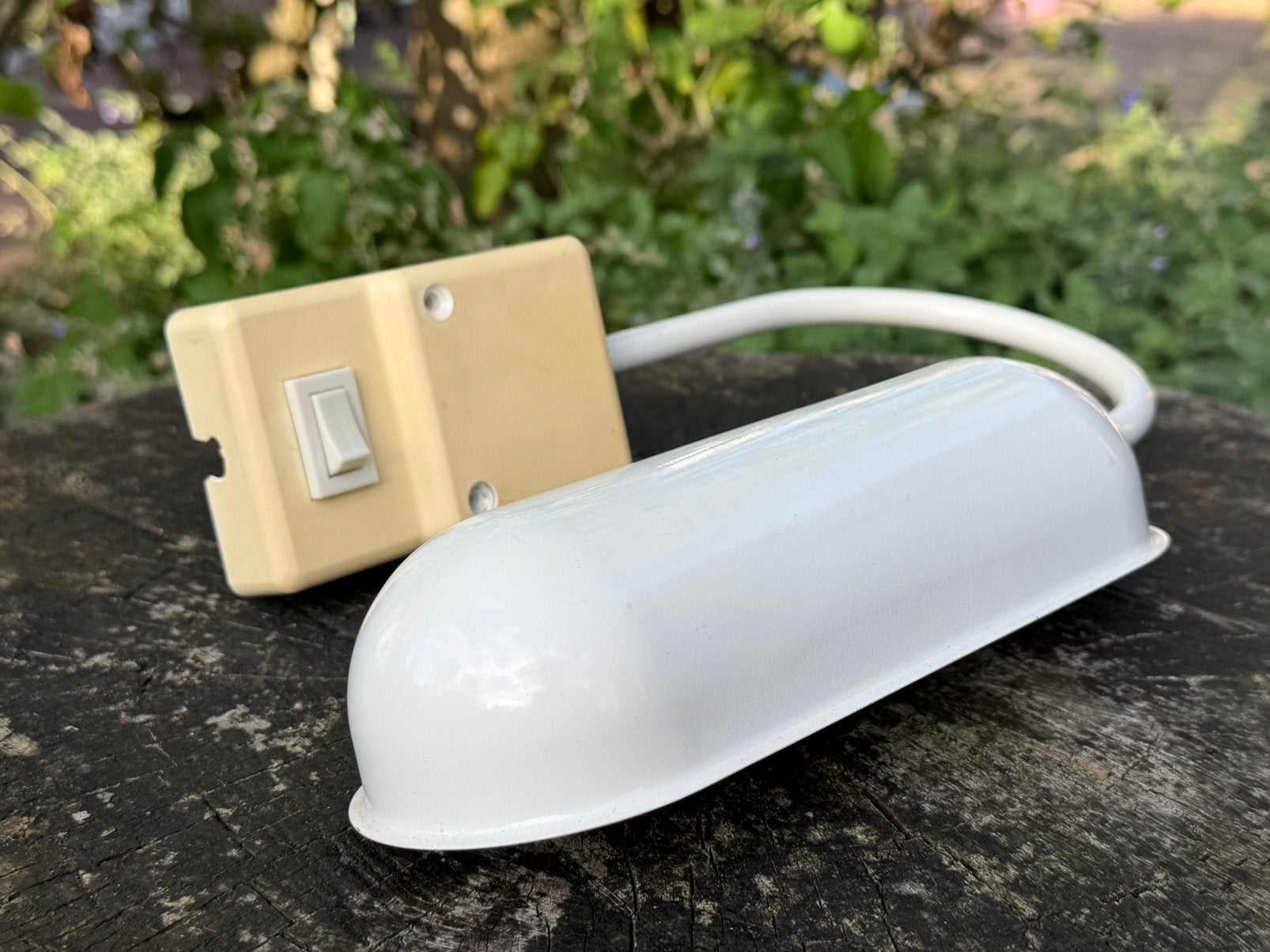 Retro vintage wandlamp nachtlampje lamp lampje bedlampje, Ophalen, Gebruikt, Met schakelaar, E14 (klein)