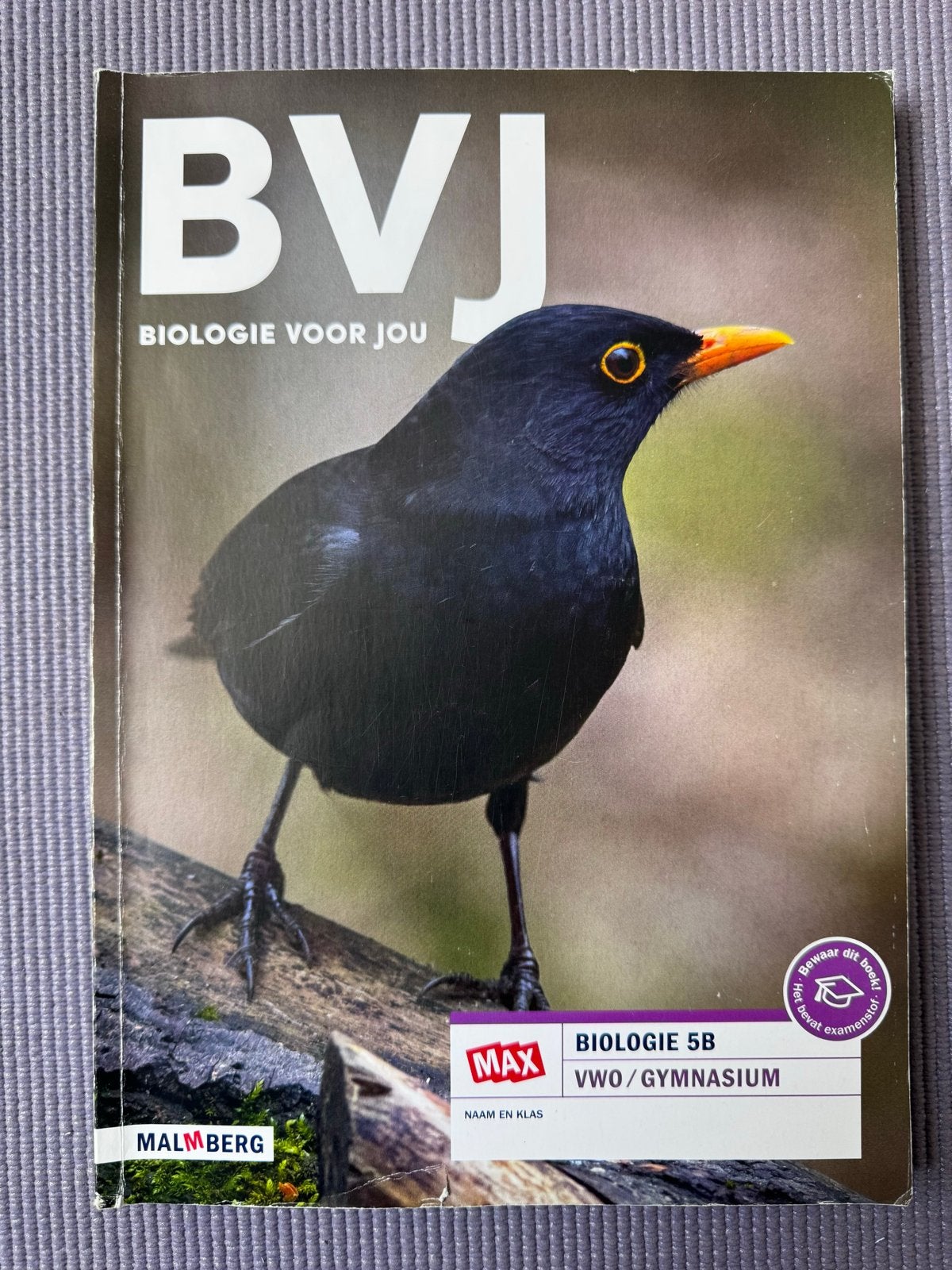 Biologie Voor Jou 5B VWO - BVJ Malmberg, Ophalen of Verzenden, Gelezen, VWO, Biologie