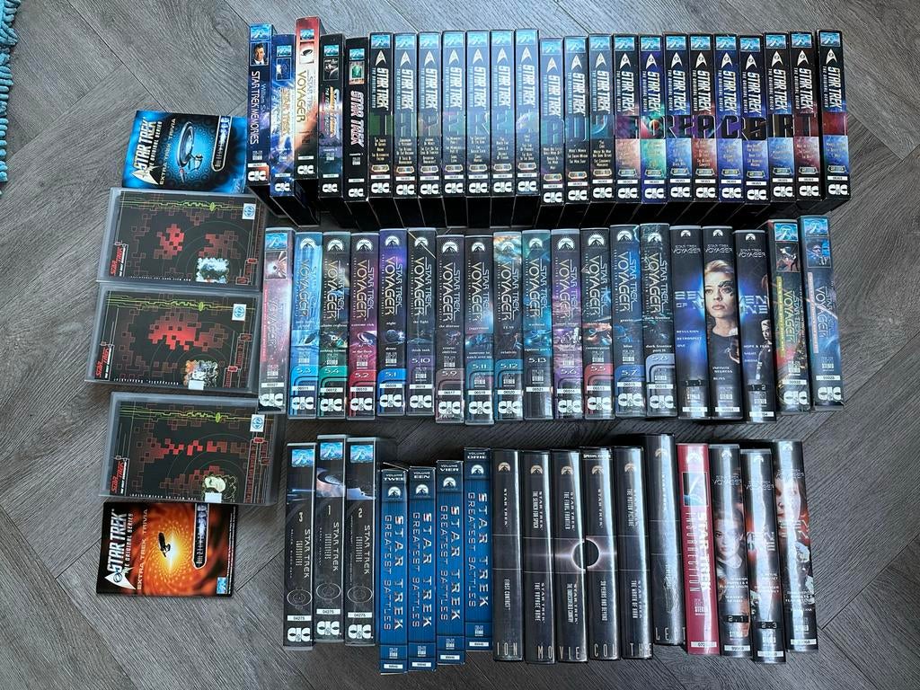 Grote Star Trek VHS Collectie - Voyager, TNG, Films, Vanaf 12 jaar, Ophalen of Verzenden, Gebruikt, Science Fiction en Fantasy