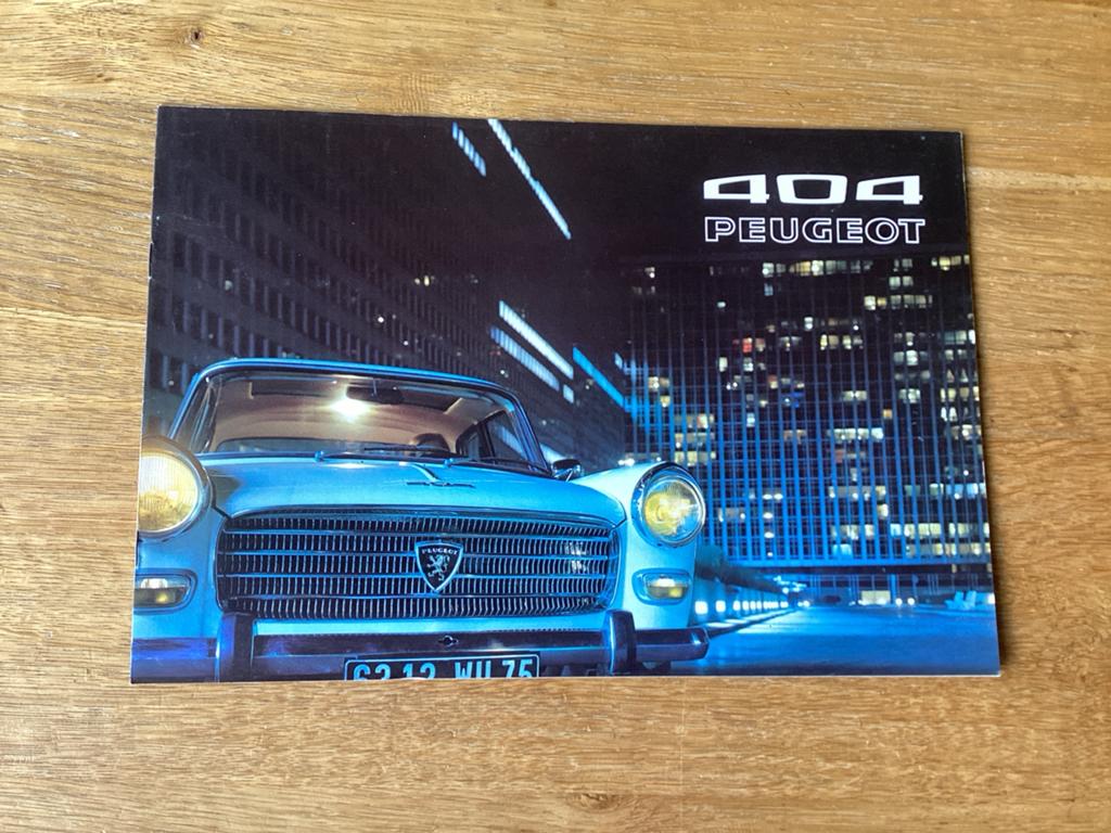 Originele Peugeot 404 brochure uit 1971, Ophalen of Verzenden, Gelezen, Peugeot