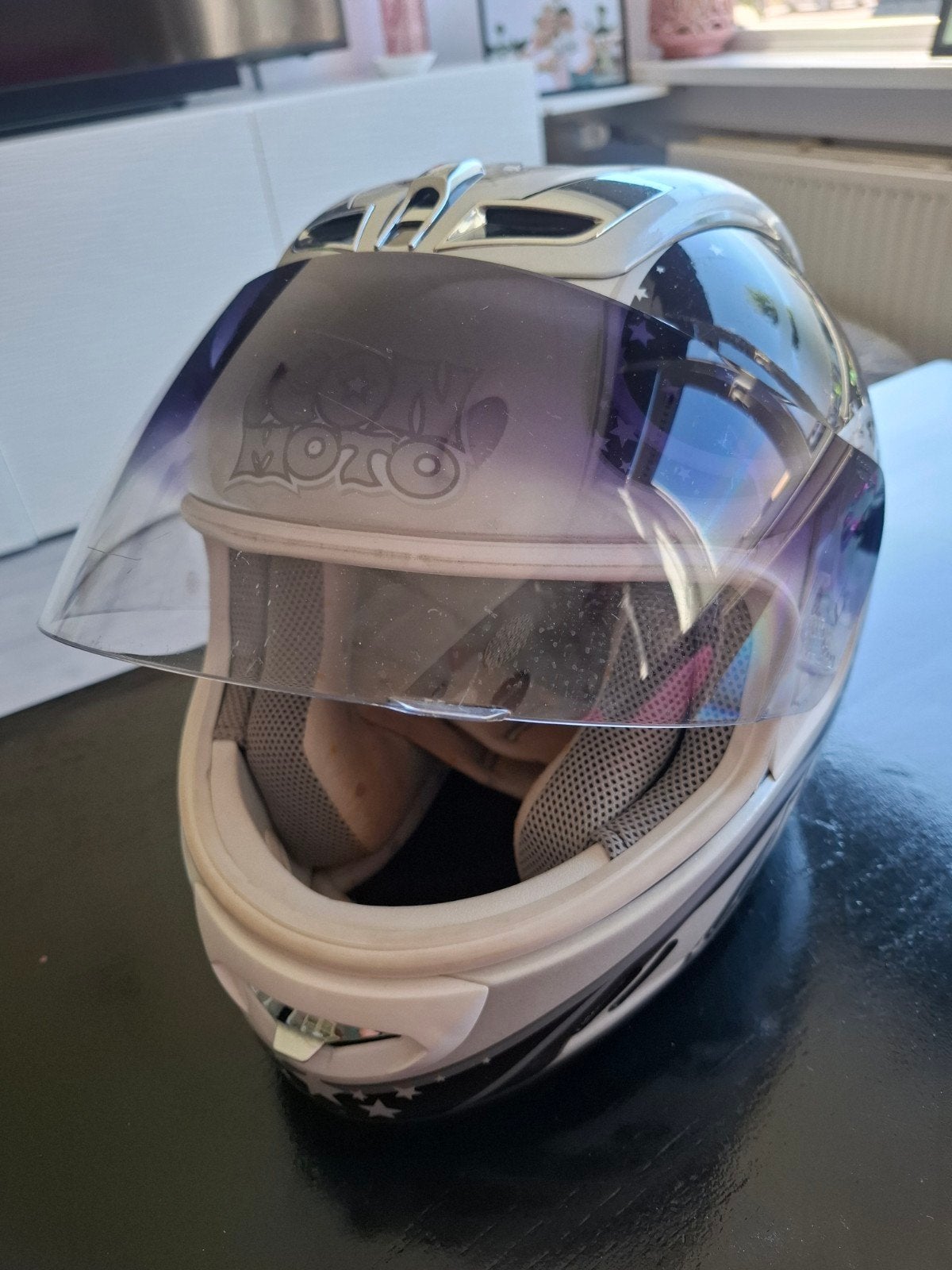 Icon Moto Integraalhelm - Maat xs, Motoren, XS, Integraalhelm, Dames, Tweedehands