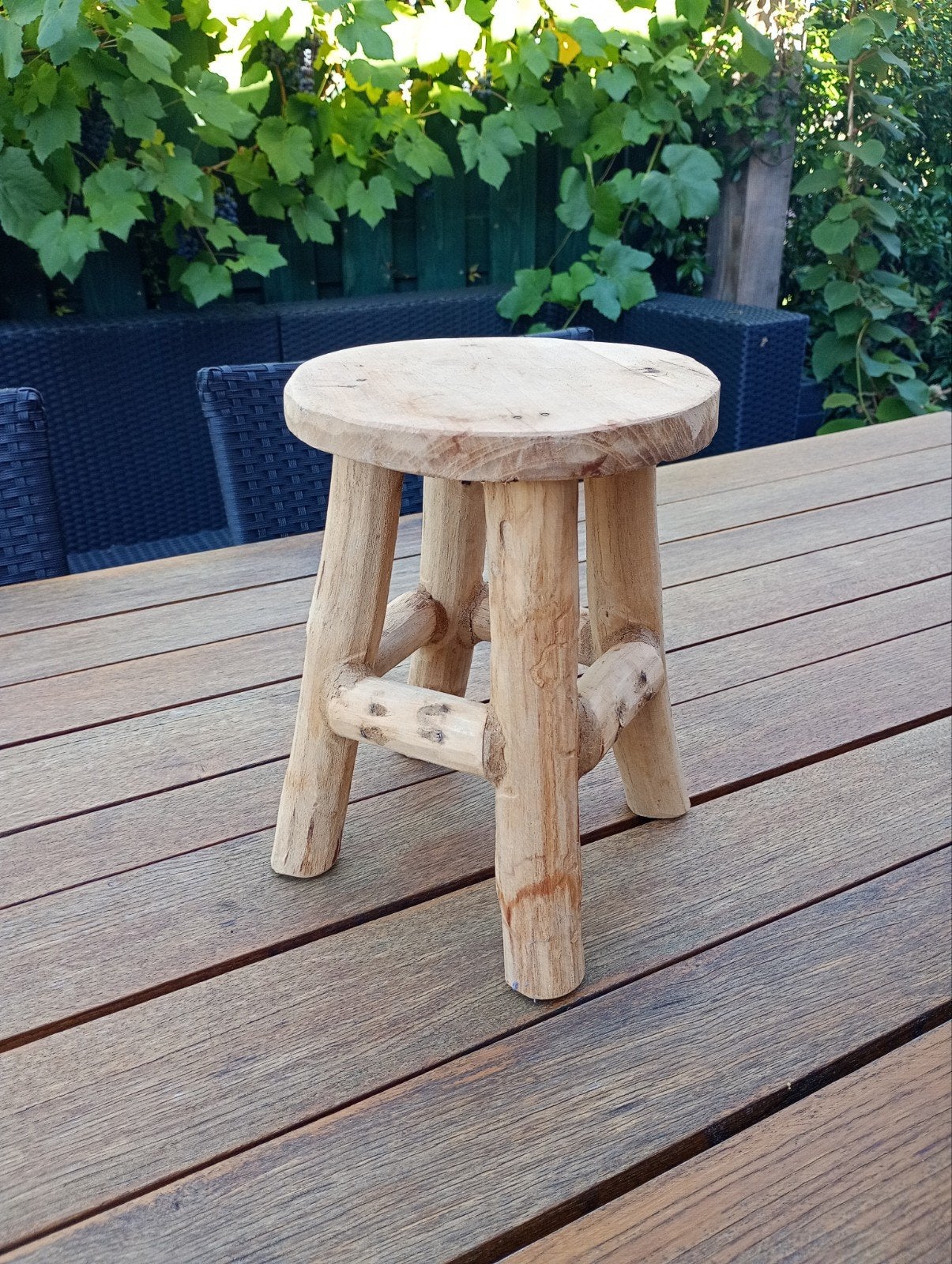 Houten mini krukje plantenkruk, Ophalen, Hout