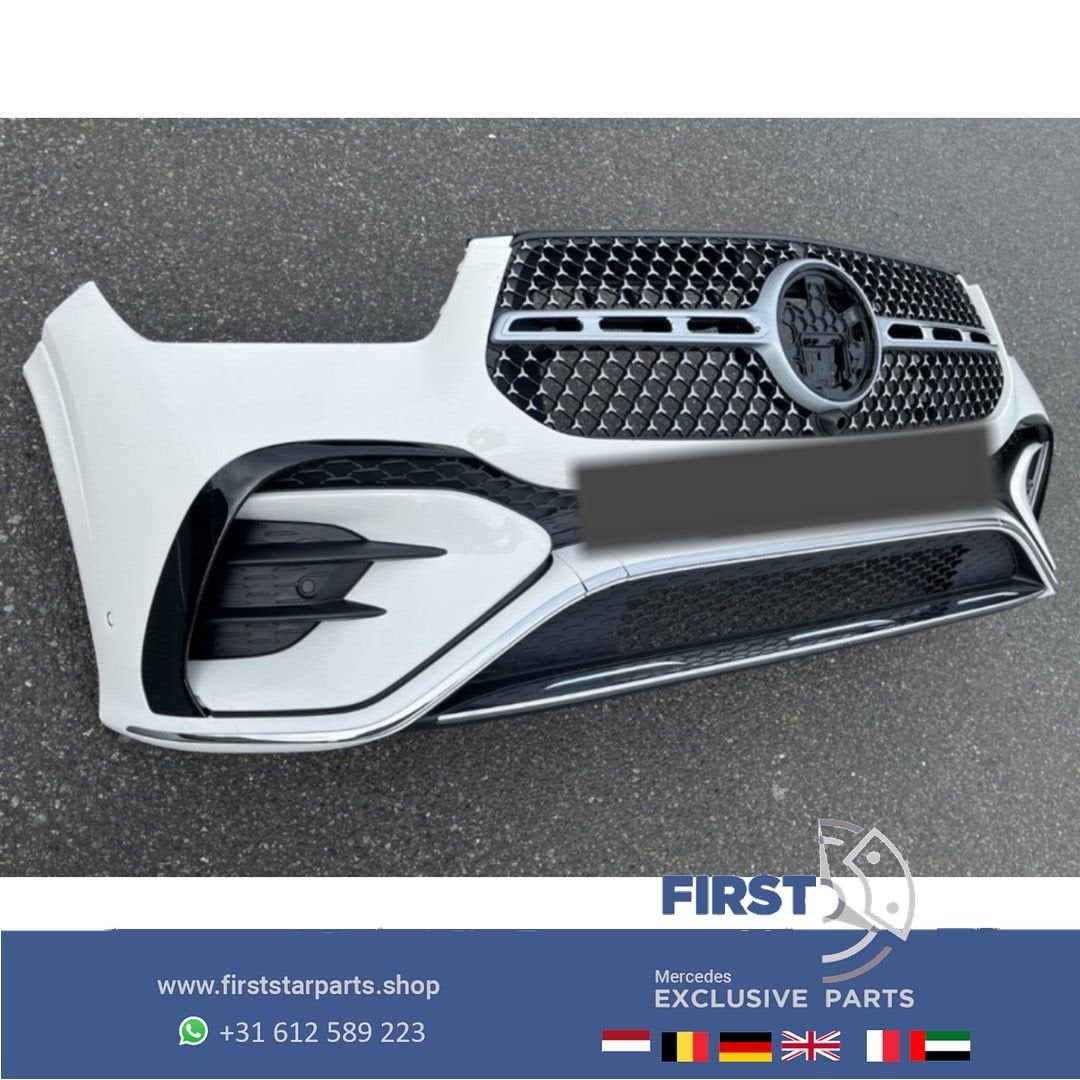 W167 GLE FACELIFT AMG BUMPER COMPLEET A1678850211 A167885990, Gebruikt, -, Voor, Ophalen of Verzenden