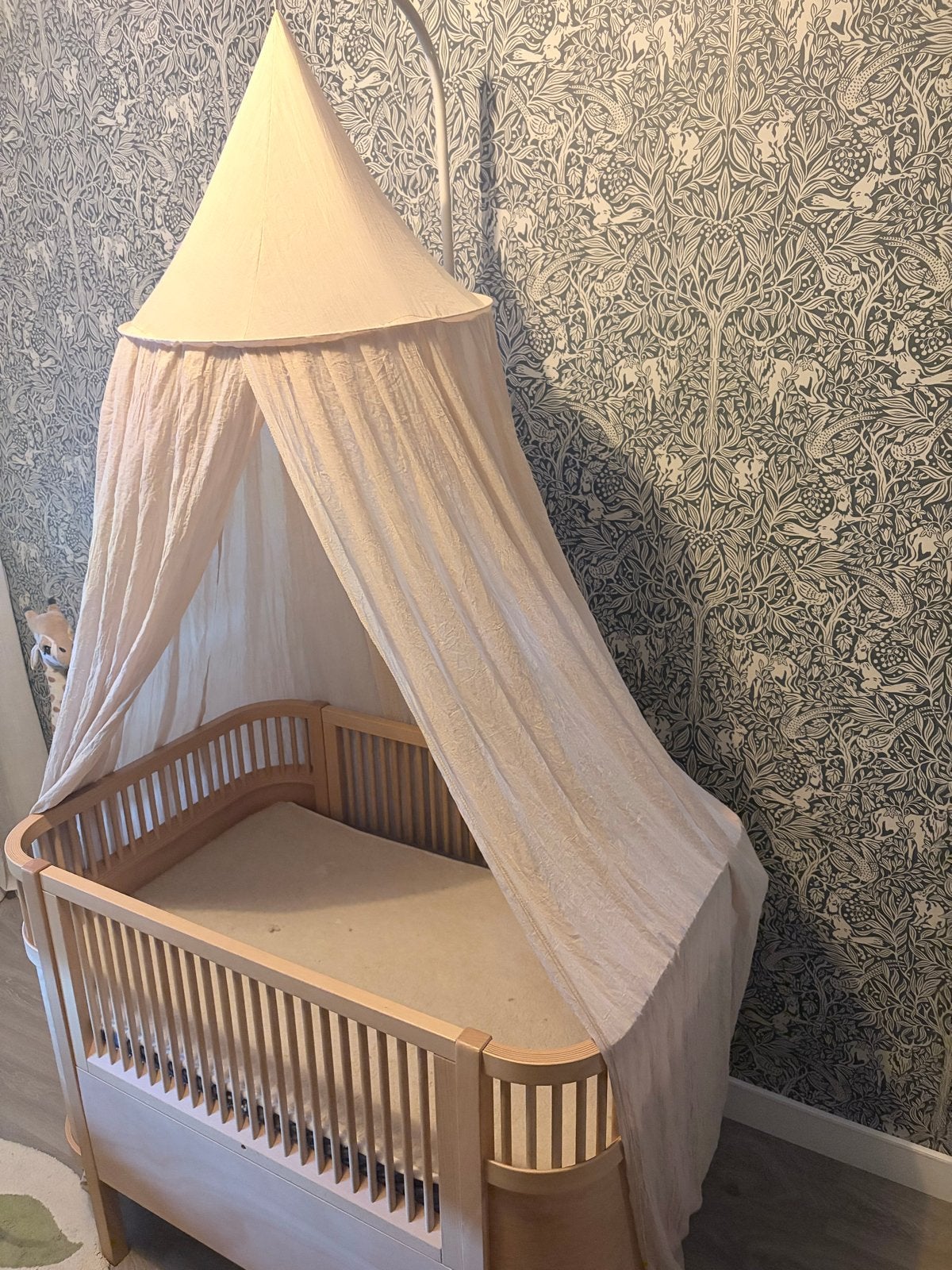 Klamboe voor babybed met verstelbare standaard, Beige, Jollein, Inclusief standaard, Ophalen of Verzenden
