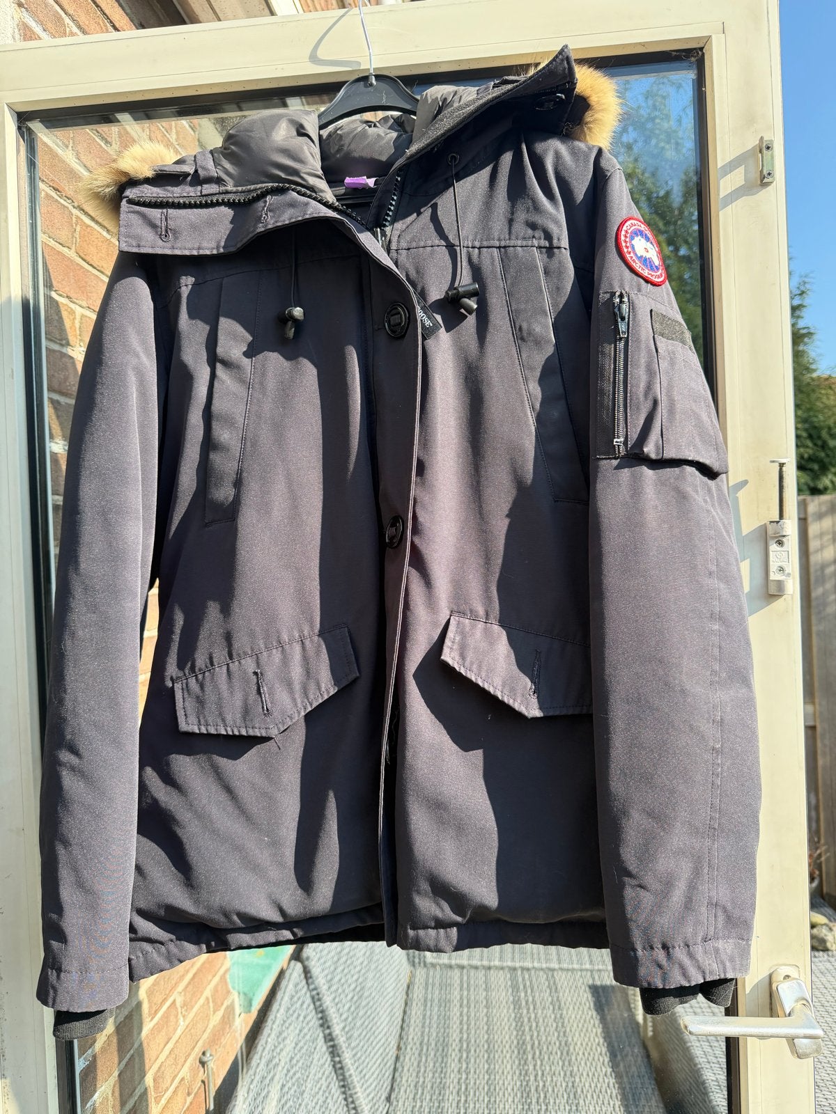 Canada Goose jas, maat XL, Kleding | Dames, Jassen | Winter, Verzenden, Zo goed als nieuw, Maat 46/48 (XL) of groter, Blauw