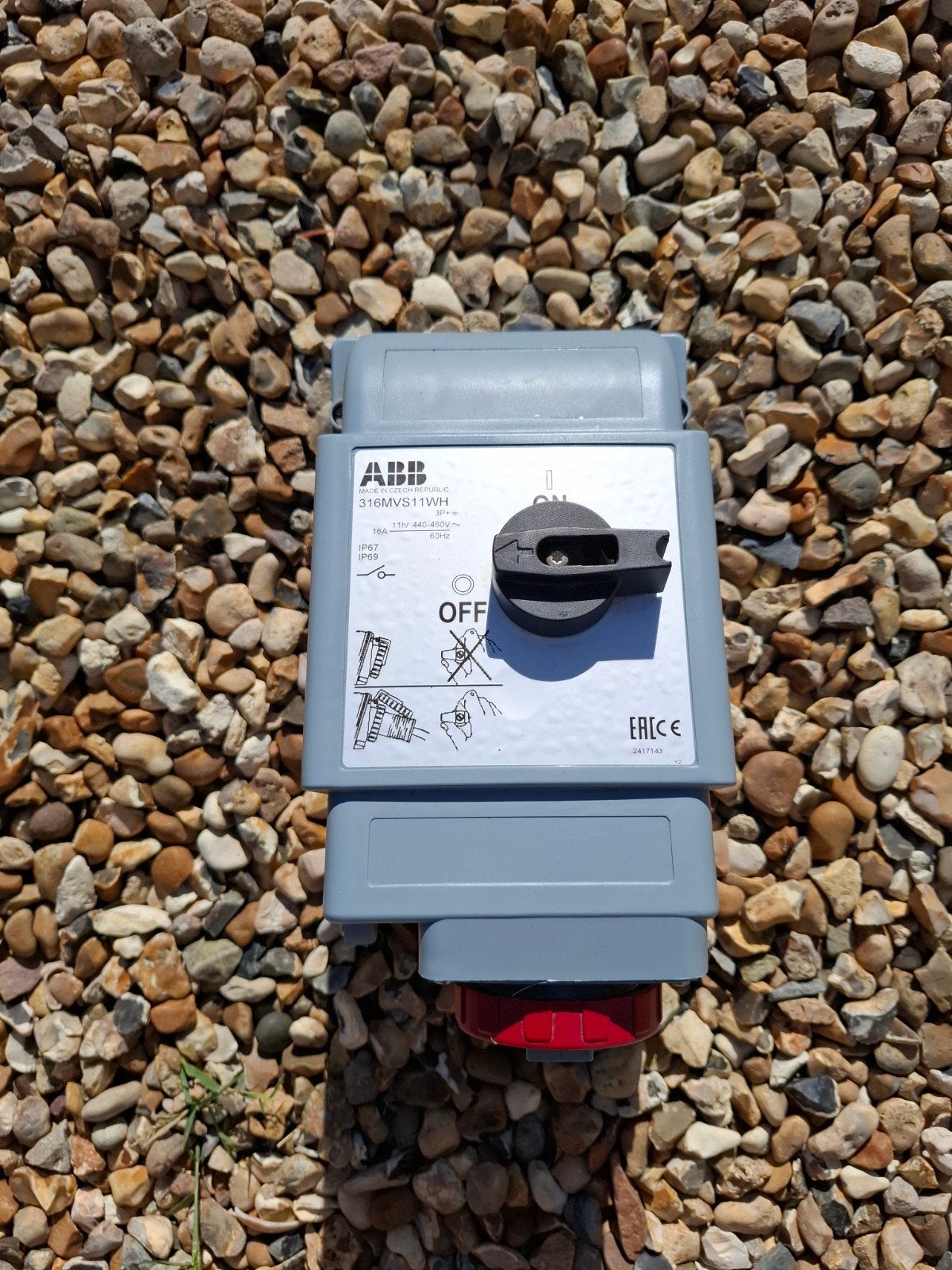 ABB 316MVS11WH Schakelaar - 16A, 440-450V, IP67/IP69, Ophalen of Verzenden, Zo goed als nieuw, ABB, Schakelaar
