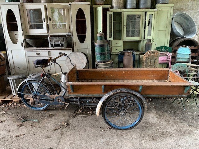 Antieke Bakfiets - Uniek Decoratiestuk - Vintage, Ophalen