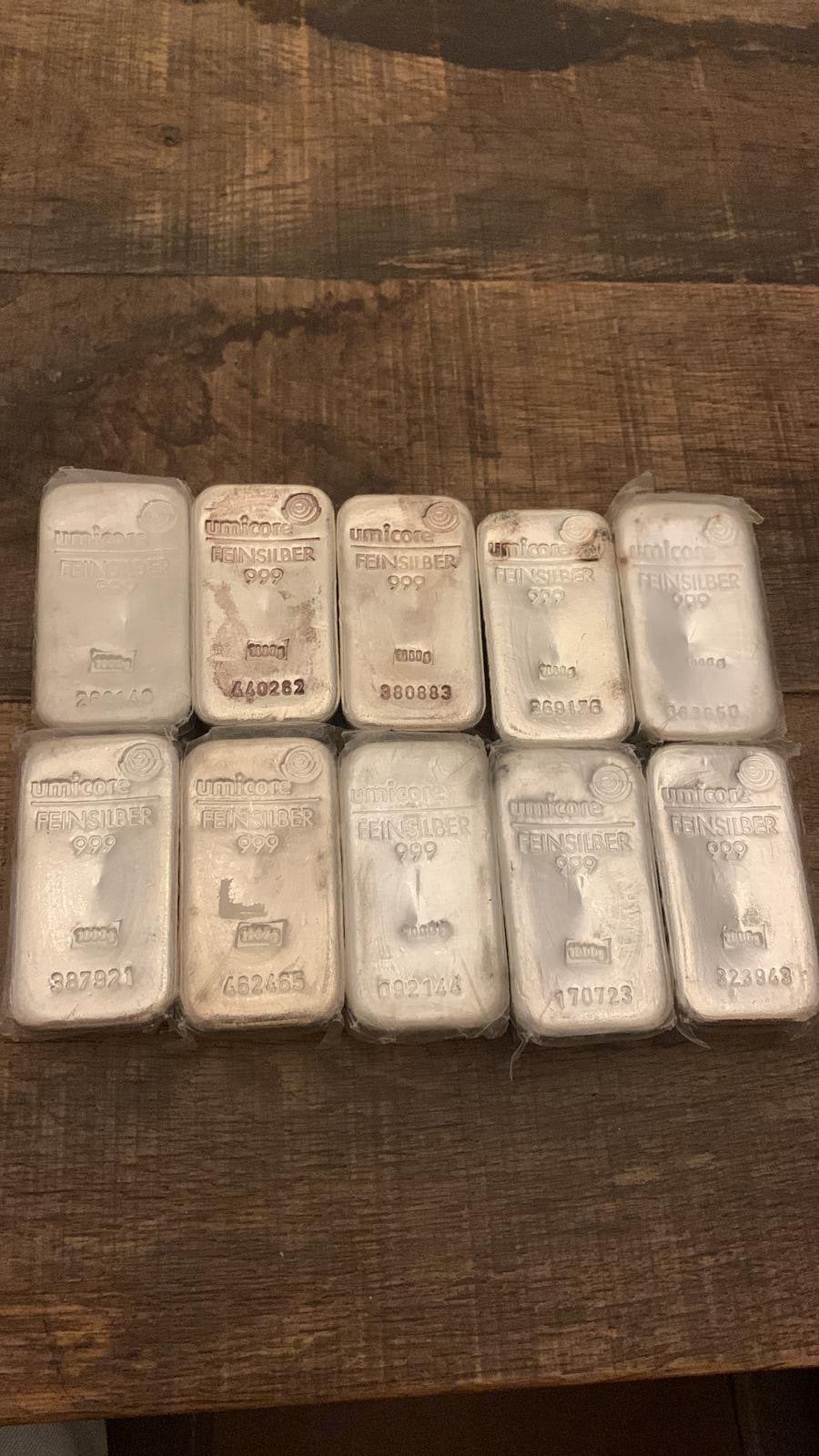Kilo zilver baren umicore, Ophalen of Verzenden, Zilver