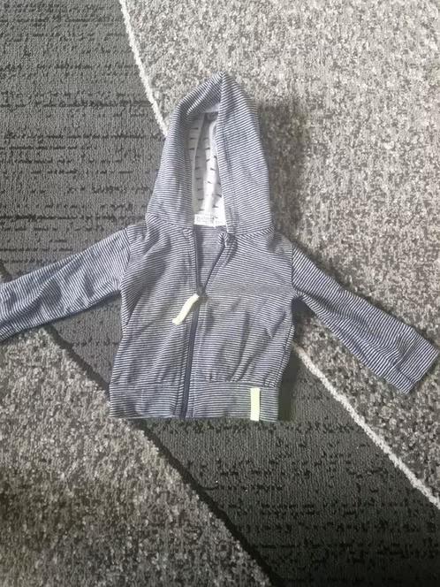 Blauw gestreept vest Maat 62 h3, Kinderen en Baby's, Babykleding | Maat 62, Truitje of Vestje, Dirkje, Onbekend, Ophalen of Verzenden