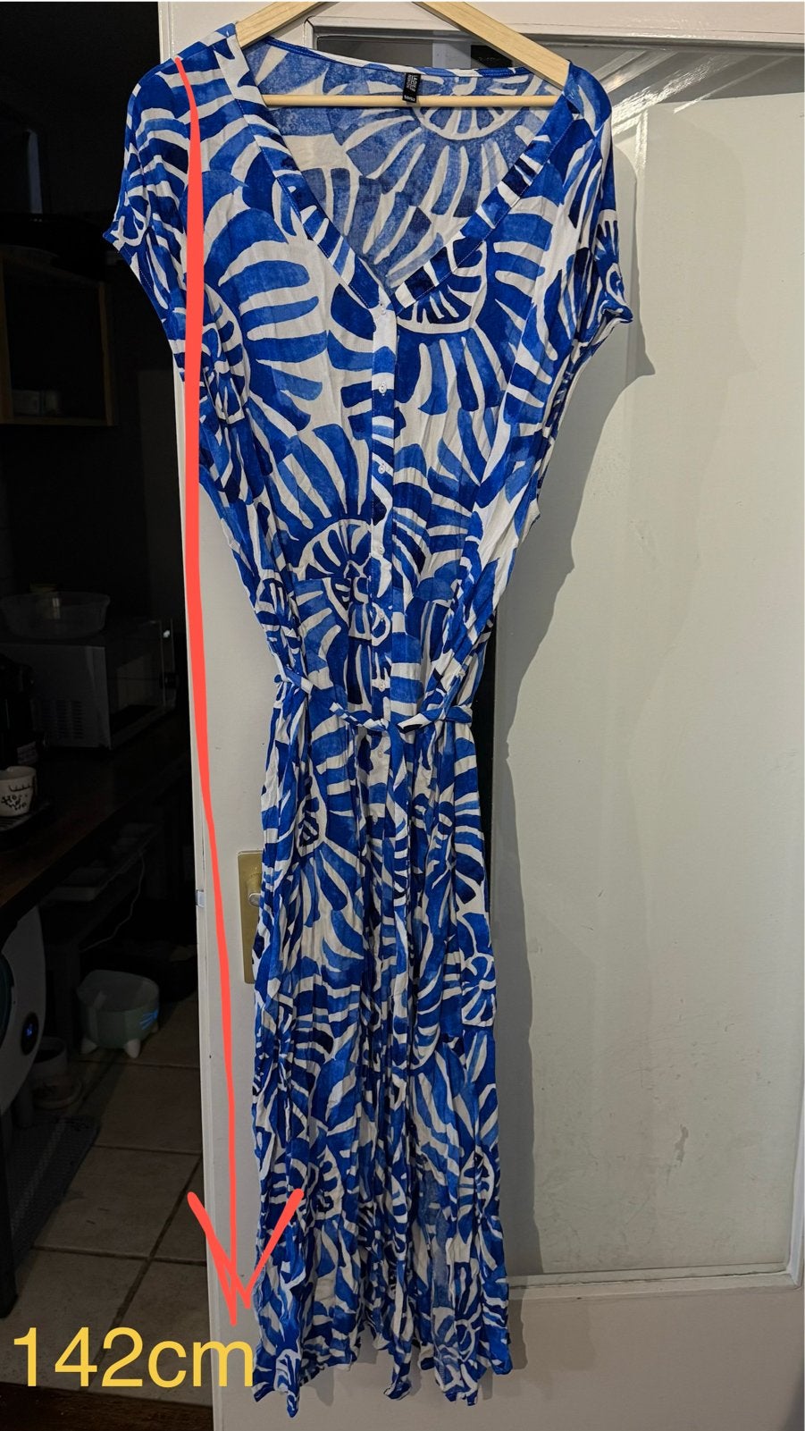 Zomerjurk XXL/50-52, Kleding | Dames, Ophalen, Blauw, Maat 46/48 (XL) of groter, Zo goed als nieuw