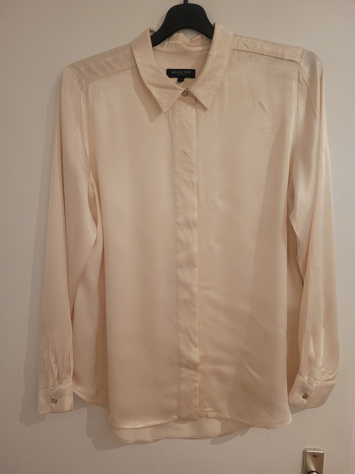 selected femme blouse glans mt 42, Ophalen of Verzenden, Gedragen, Maat 42/44 (L)