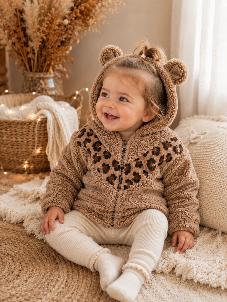 Hoodie Chicaprie bruin teddy maat 86-92 NIEUW, Kinderen en Baby's, Babykleding | Maat 86, SO, Nieuw, Info@juniorcompany.nl, Chicaprie