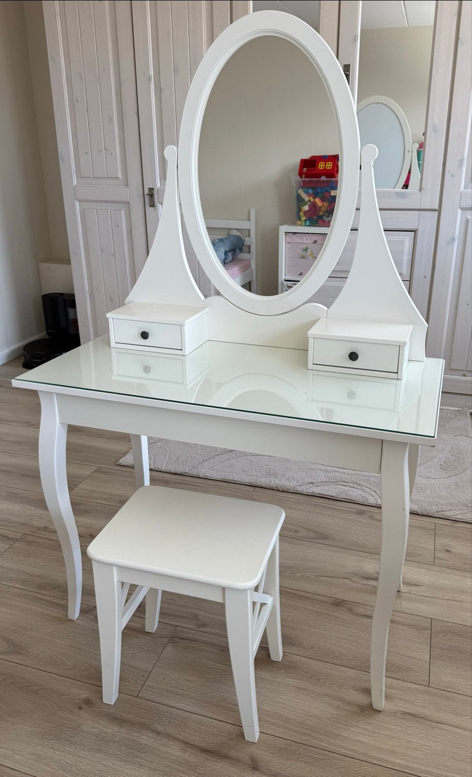 HEMNES IKEA toilettafel wit - Zo goed als nieuw, Huis en Inrichting, Tafels | Kaptafels, Ophalen, 50 tot 100 cm, Zo goed als nieuw
