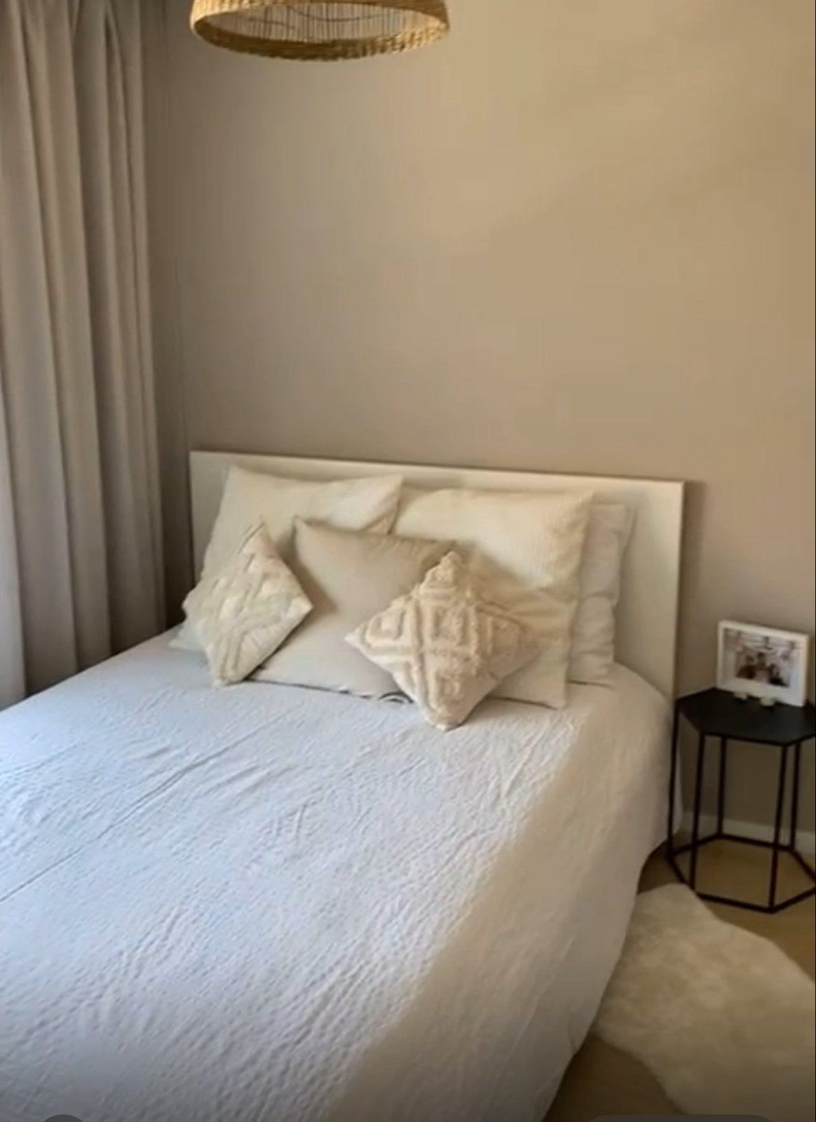 IKEA MALM bedframe, wit, 140x200 cm, Ophalen, Wit, Tweepersoons, 140 cm
