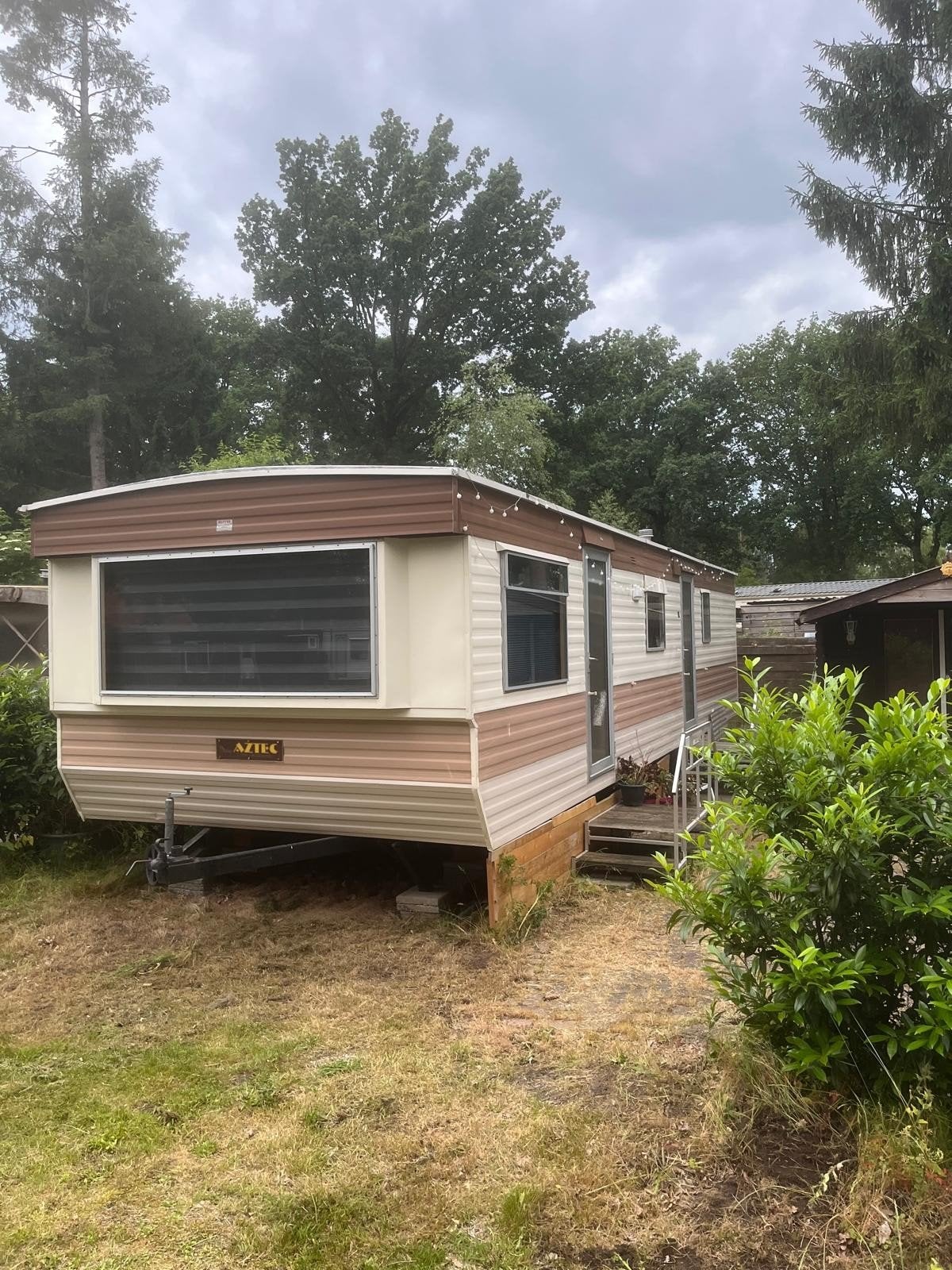 Unieke Retro Stacaravan (10m) op jaarplaats met aardgas-Eext