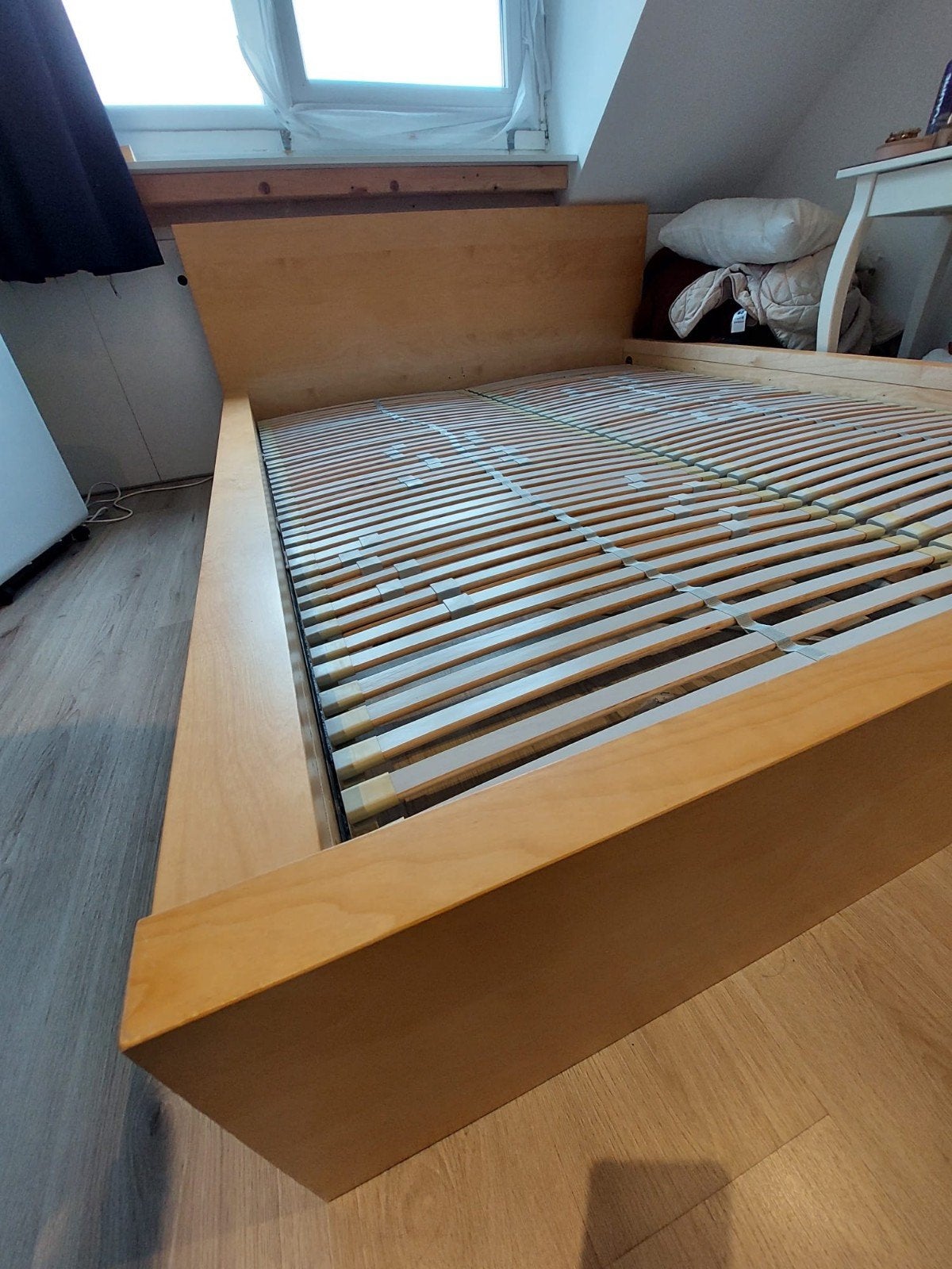 Malm  bed ikea 160x200, Huis en Inrichting, Ophalen, Wit, Tweepersoons, 160 cm
