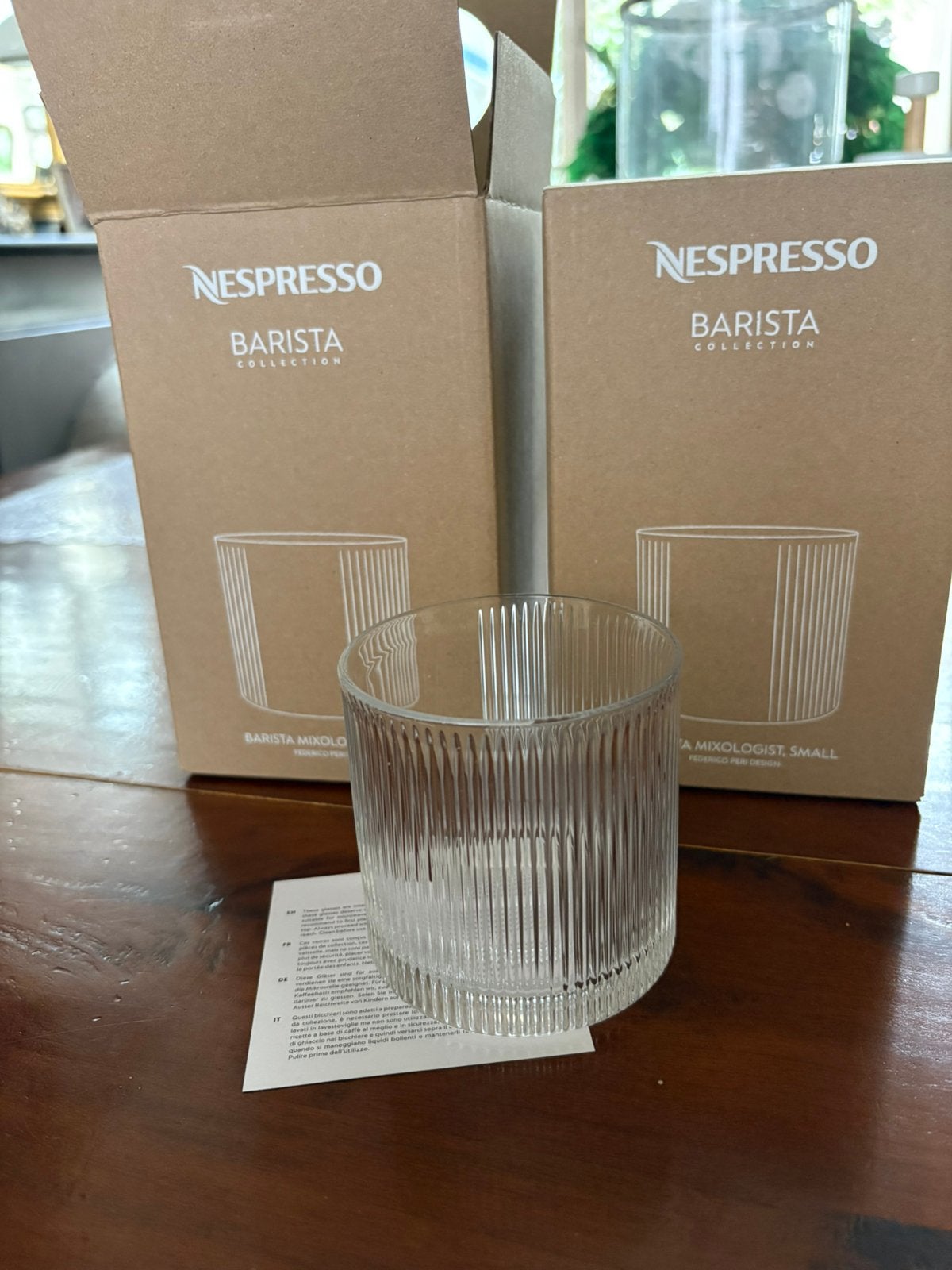 Nespresso  barista glazen 4 stuk nieuw, Ophalen of Verzenden, Nieuw, Overige typen
