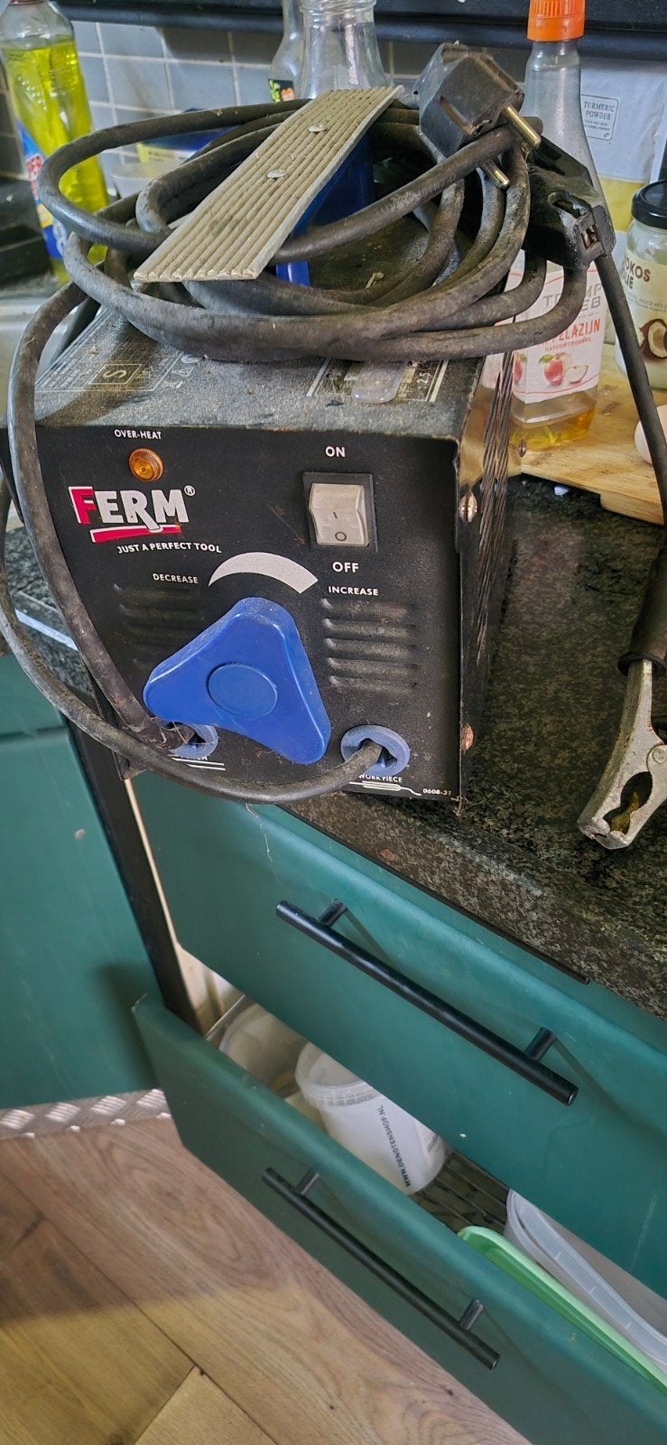 Ferm lasapparaat met 3 dozen laselektroden, Ophalen, Gebruikt, Elektroden