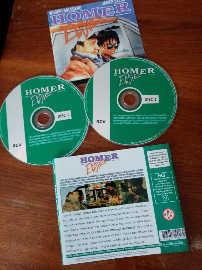 VideoCD - Homer and Eddie (Whoopi Goldberg, James Belushi), Alle leeftijden, Ophalen of Verzenden, Gebruikt, Actiekomedie
