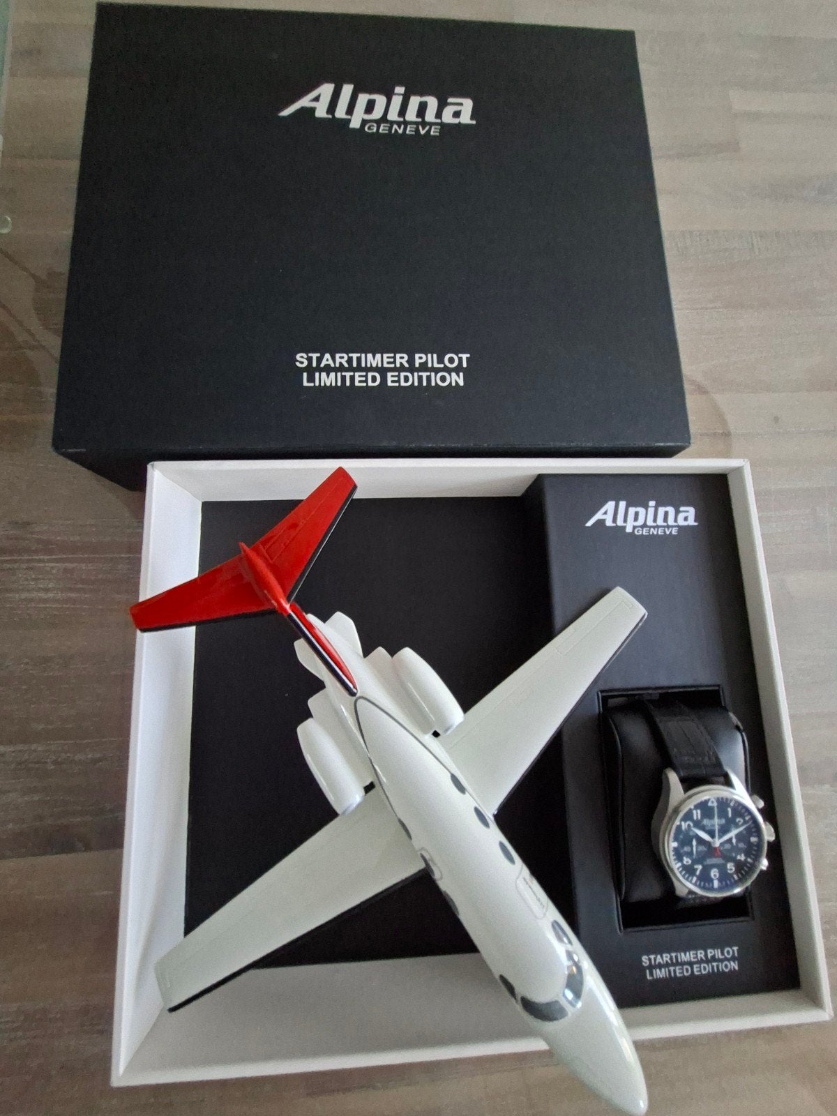 Alpina Startimer Pilot Limited Edition Horloge 0779/8888, Overige merken, Leer, Staal, Polshorloge
