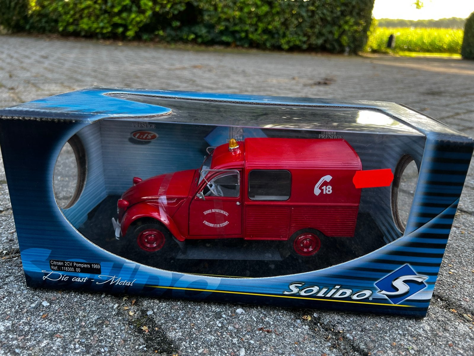 Solido Citroën 2CV Pompier 1959 - Schaal 1:18 Modelauto, Ophalen of Verzenden, Zo goed als nieuw, Auto, Solido