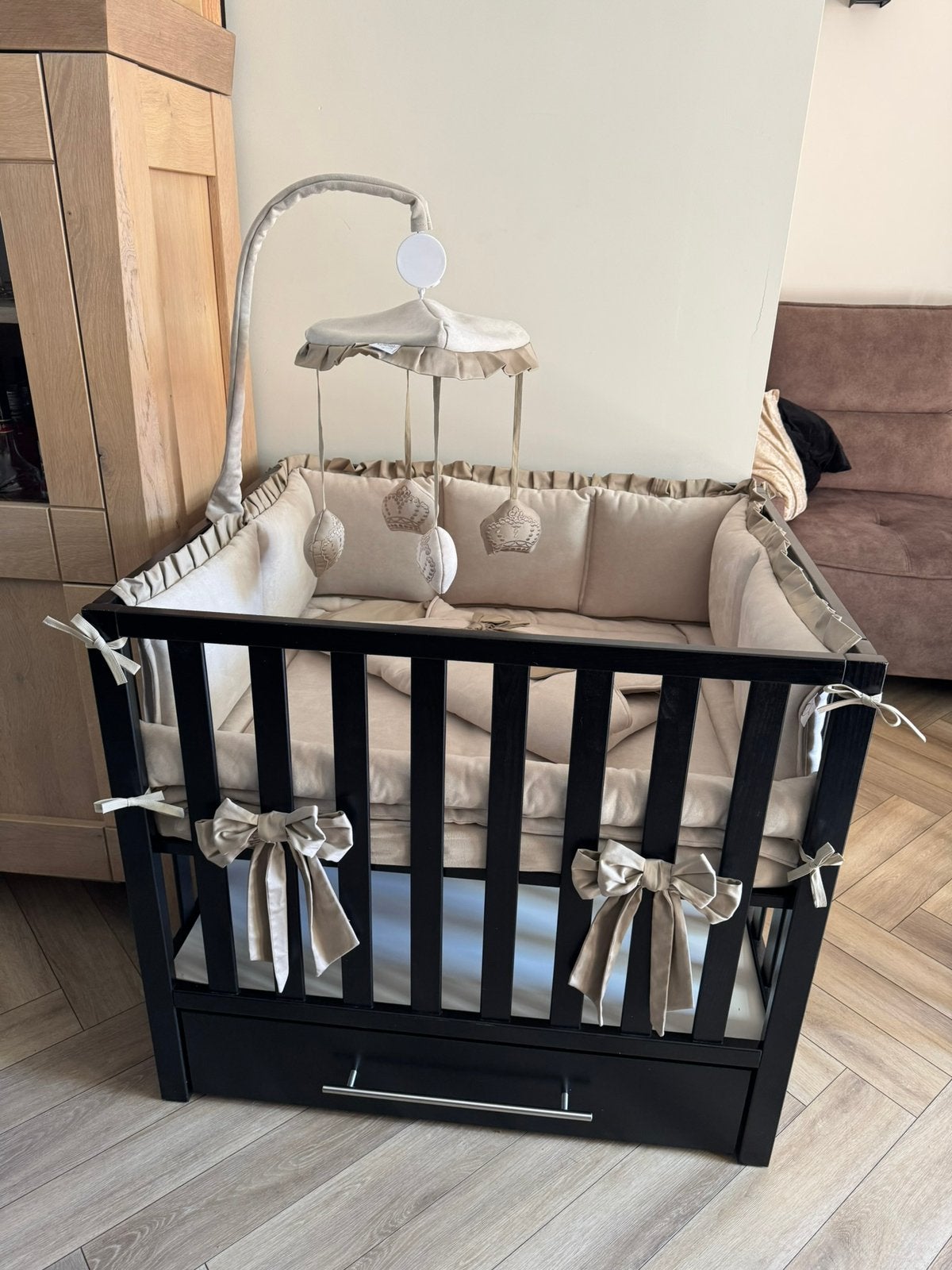 Complete El Estilo boxbekleding set in neutrale kleuren, Kinderen en Baby's, Ophalen of Verzenden, Zo goed als nieuw