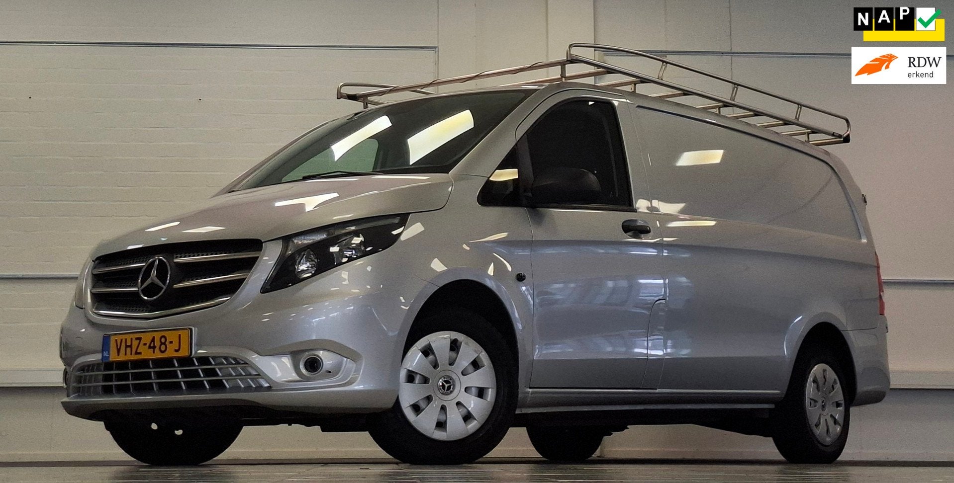 Mercedes-Benz EVito EVito Lang 41 kWh SOH 92% Airco Camera 3, Gebruikt, Zwart, 41 kWh, 116 pk