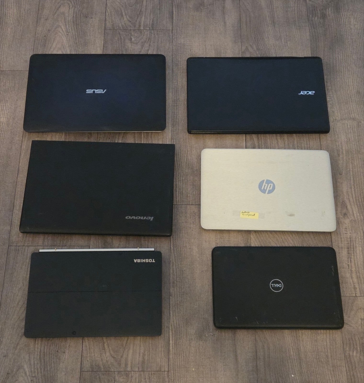 Partij laptops (6 stuks) - Batterij/scherm defecten, Computers en Software, Windows Laptops, Ophalen of Verzenden, Niet werkend
