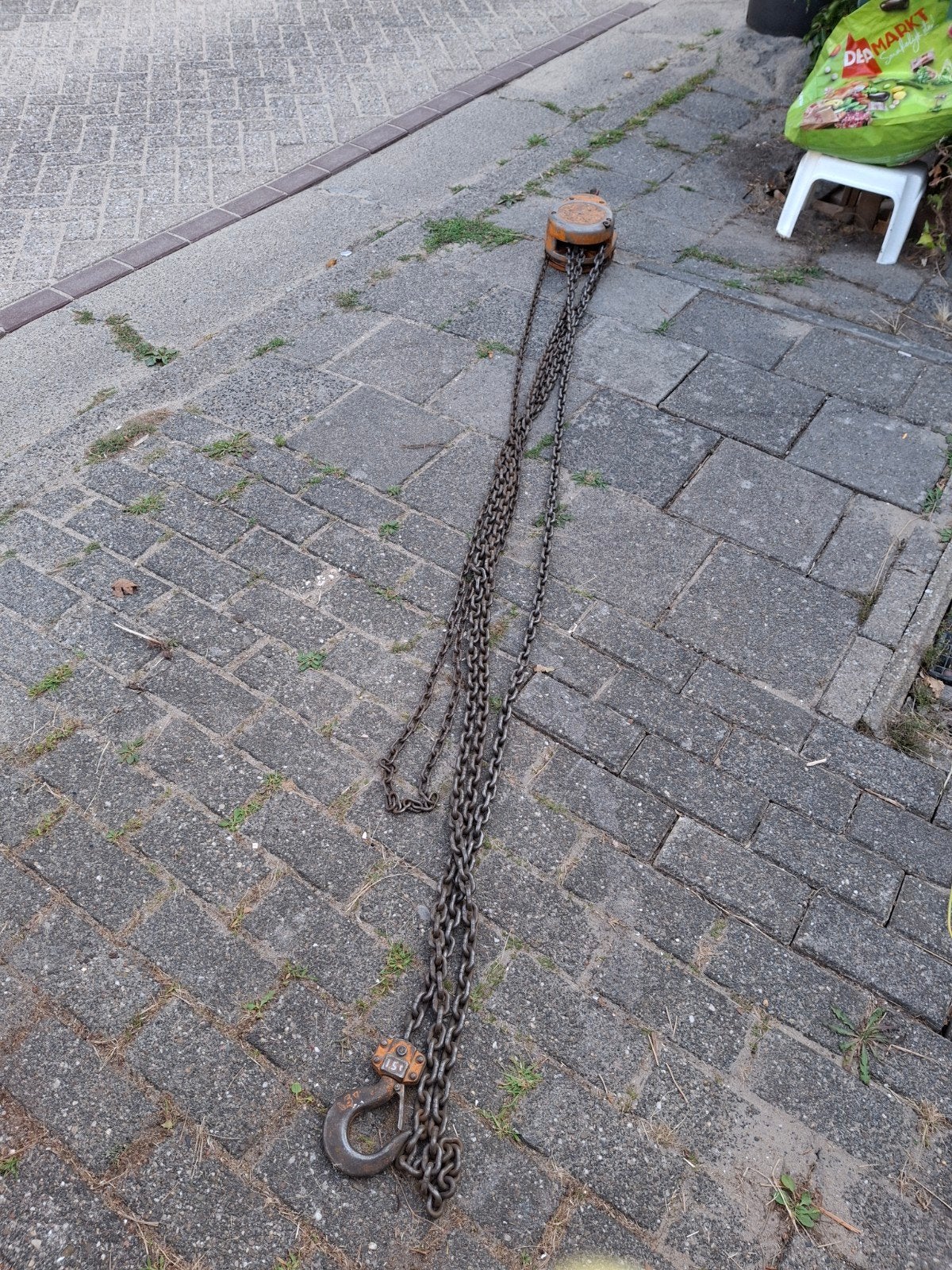 HTT Takel 1500 kg - Handmatig, Doe-het-zelf en Verbouw, Ophalen, Gebruikt