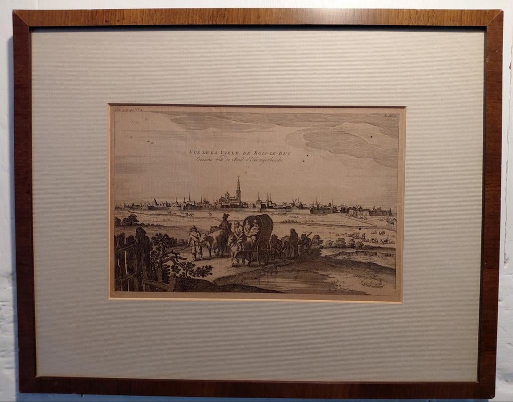 Kopergravure 'Vue de la ville de Bois le Duc'-J. Harrewijn, Antiek en Kunst, Ophalen