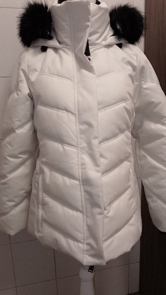Amisu Performance Ski-jas Wit met Bontkraag Maat XS -164/170, Ophalen of Verzenden, Zo goed als nieuw, Jack, Maat 34 (XS) of kleiner